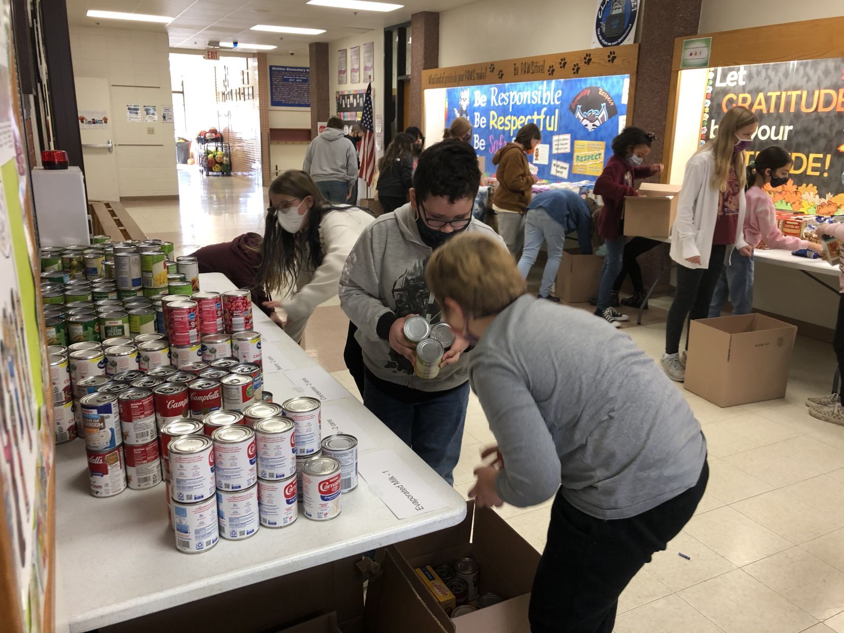Whittier Elementary Thanksgiving Food Drive